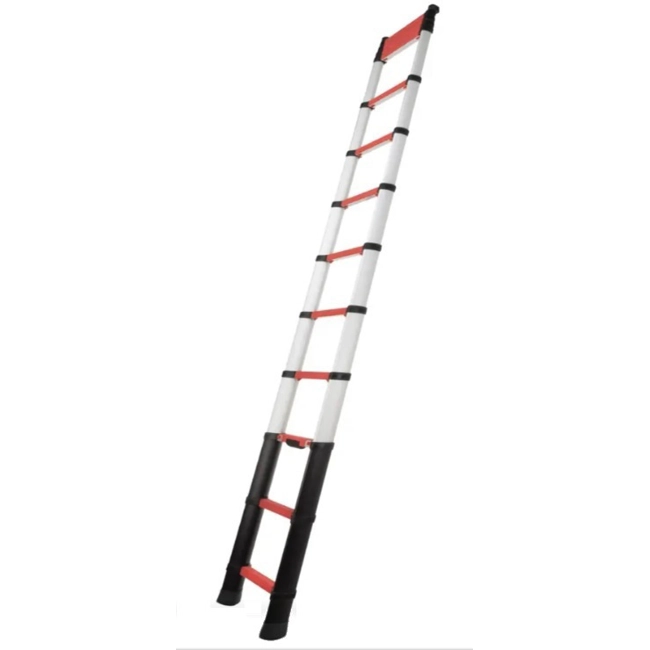 Vendita online Scala telescopica 13 gradini ultracompatta RESCUE LINE ROSSO/NERA